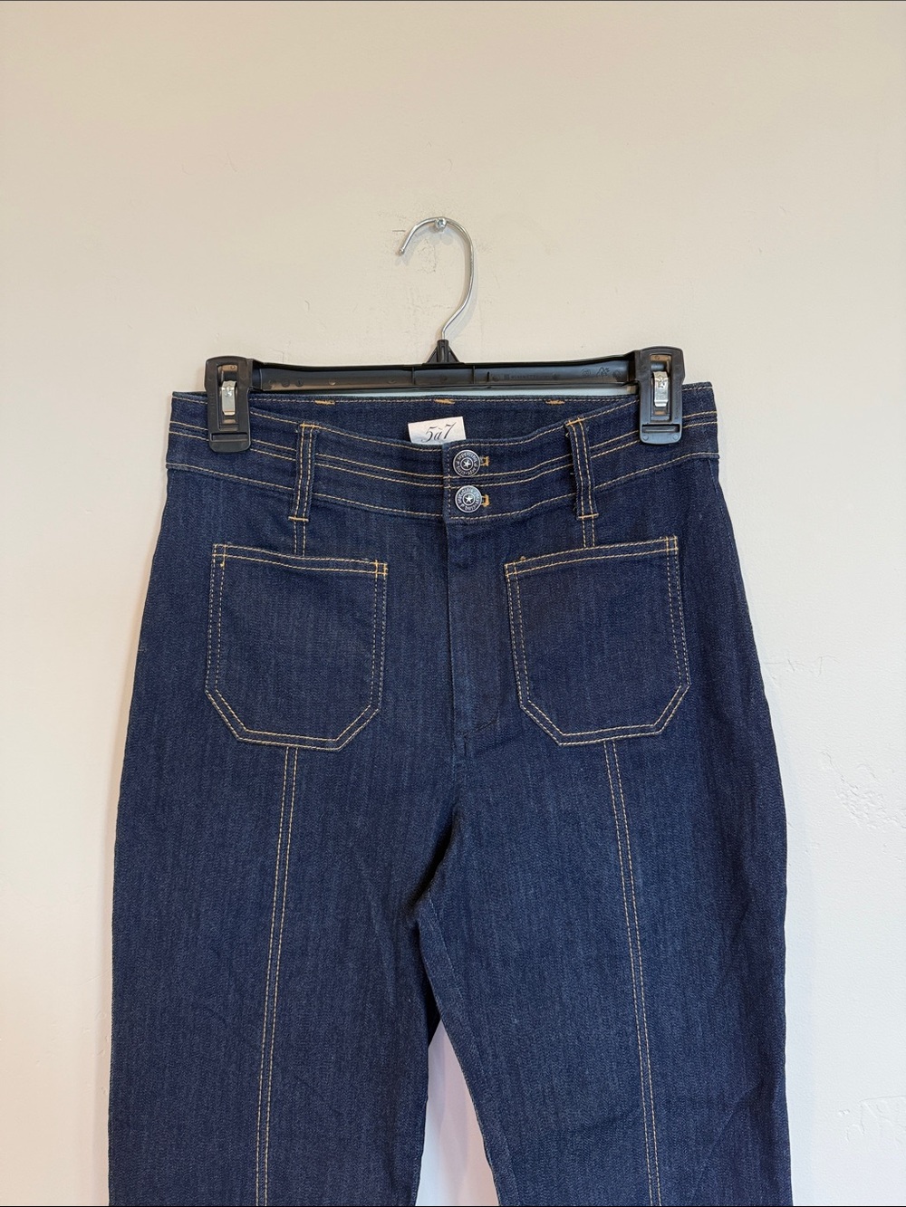 Cinq à Sept Dorothea Jeans in Indigo Denim Straight Cropped Jeans sz 6 - Picture 3 of 9